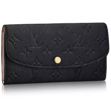 Louis Vuitton Monogramm Empreinte Leder Emilie Geldbörse Schwarz m62369