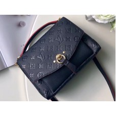 Louis Vuitton Monogram Empreinte Leder Weiß BB Marineblau Rot m43781