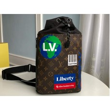 Louis Vuitton Monogram Canvas Chalk Sling Bag Braun m44625