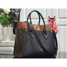 Louis Vuitton Monogram Canvas On My Side Kalbsleder Braun und Schwarz m53823