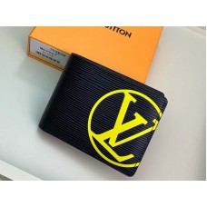 Louis Vuitton Epi Leder Mehrfachgeldbörse Schwarz und Gelb m67907