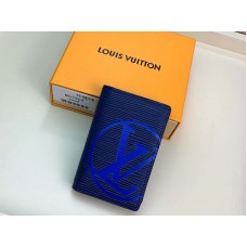 Louis Vuitton Epi Leder-Taschenorganizer Marineblau mit blauen Initialen m67904