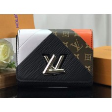 Louis Vuitton Epi Leder Twist Kompakt-Geldbörse Beige Schwarz m67799