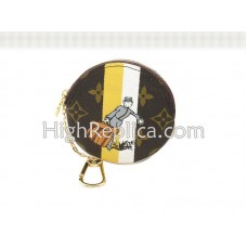 Louis Vuitton Monogram Groom Runde Geldbörse Gelb